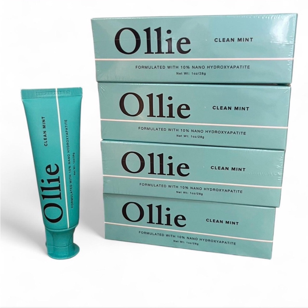 Ollie nano HYDROXYAPATITE Clean Mint xylitol Toothpaste 4 pack new